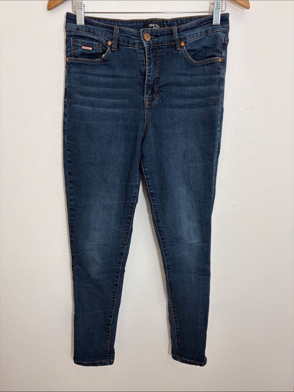 Nine West Blue High-Rise Skinny Jeans